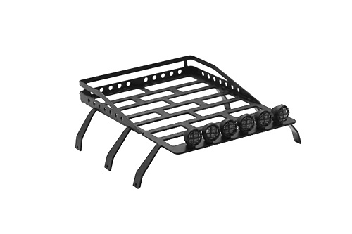 Luggage rack with light on the car shell