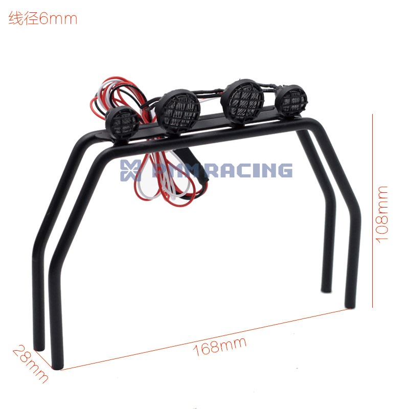 1: 10 Cherokee 313mm wheelbase special metal welded headlights, roof frame, roof light PMM59918